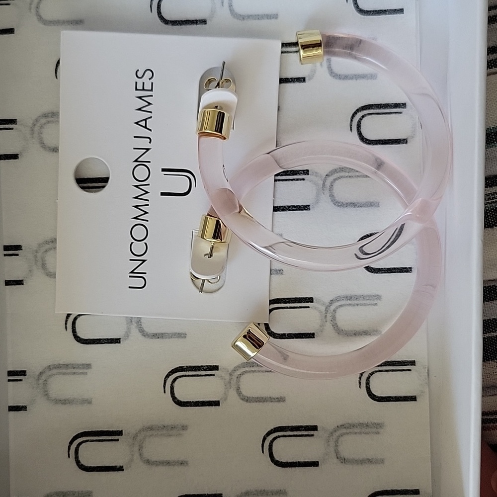 Uncommon James clear pink Hoop Earrings